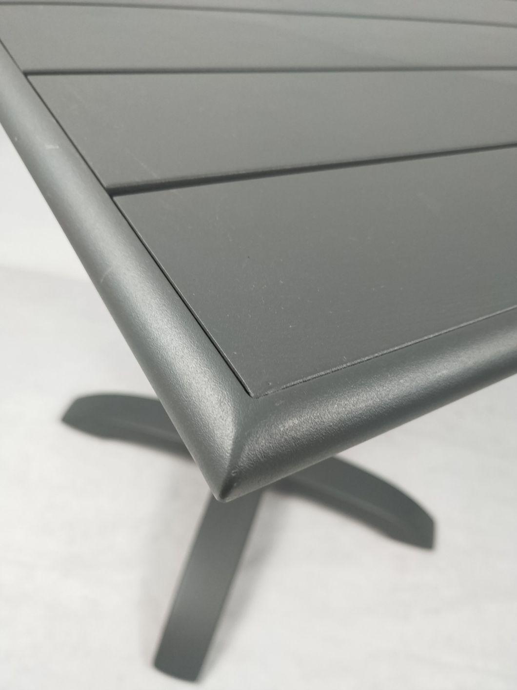 Patio Garden Aluminum Metal Slats Top Tables Set