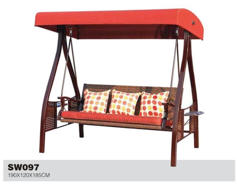 Three Seats Rattan Swing Chair