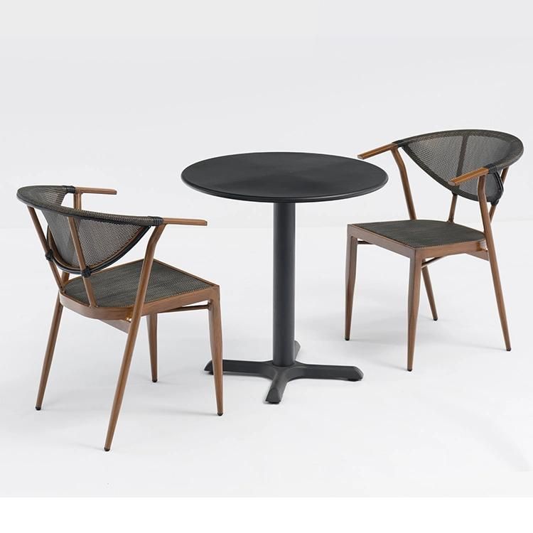 2020 Sale Luxury Outdoor Garden Furniture Fabric Chair with Iron Table Set Patio