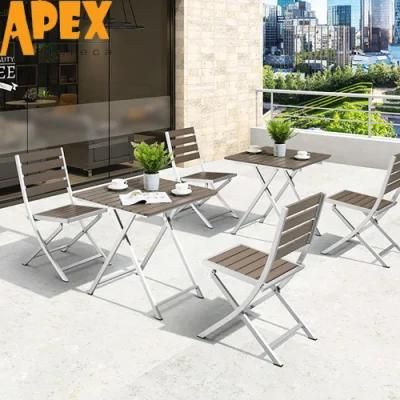 Hot Selling Wooden Outdoor Table Chair Aluminum Frame Furniture Set