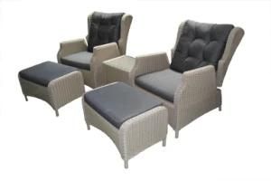 Luxury Garden Rattan Wicker Furniture Recliner Modern Lounge Sofa Set