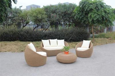 Foshan Outdoor Furniture Round Wicker Sofa Set