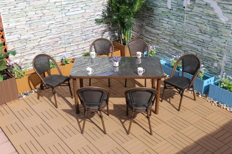 Balcony New Aluminum Metal Furniture Design Luxury Outdoor Dining Sets Garden Furniture Patio Chair Set