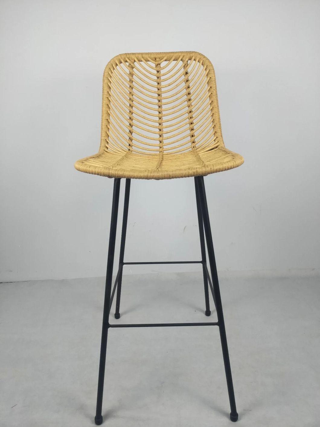 Hot Sale Durable Outdoor Weather Resistant Hotel Rattan Furniture Bar Stool Chair