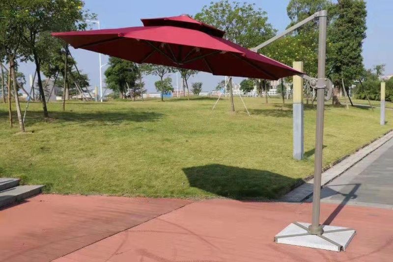 Round New Darwin Patio with LED Lights Portable Umbrella Stand