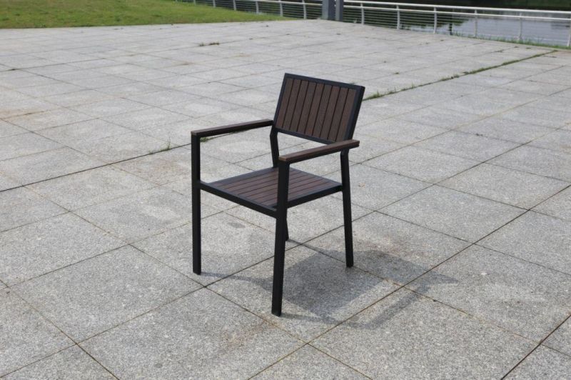 Outdoor Aluminum Patio Plastic Wood Outdoor Table Set Picnic Garden Furniture