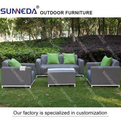 Loose Furniture Fabric Sofa with Aluminum Frame Simple Morden 2 Seat Sofa Set