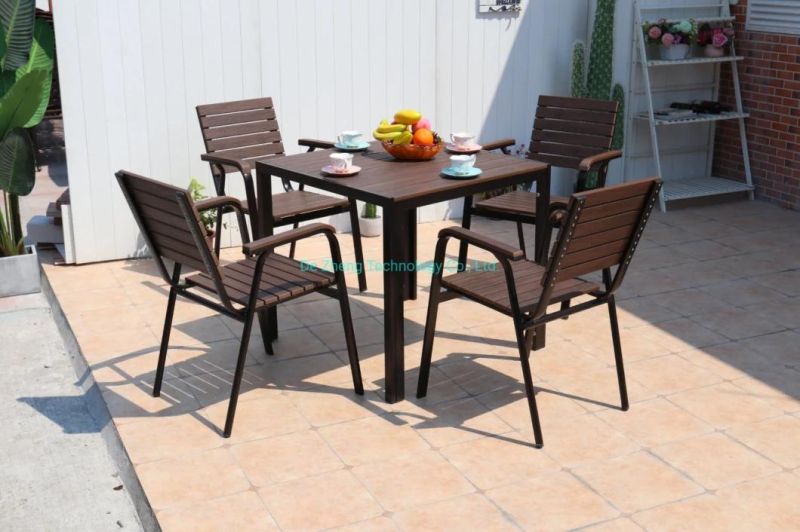 High Quality Hotel White Metal Aluminium Outdoor Table and Chair High End Outdoor Patio Furniture Patio Dining Sets