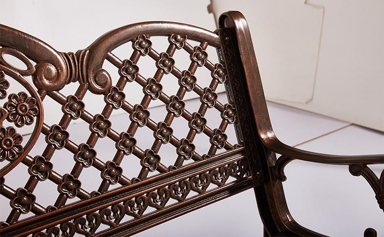 Three Seater Bench Metal Dining Chairs Balcony Garden Chairs Outdoor Furniture