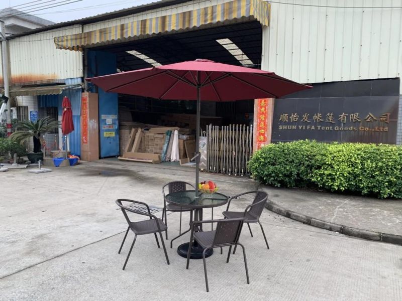 China Round Darwin Modular Garden Table Parasol Black Outdoor White Umbrella Stand with Cheap Price