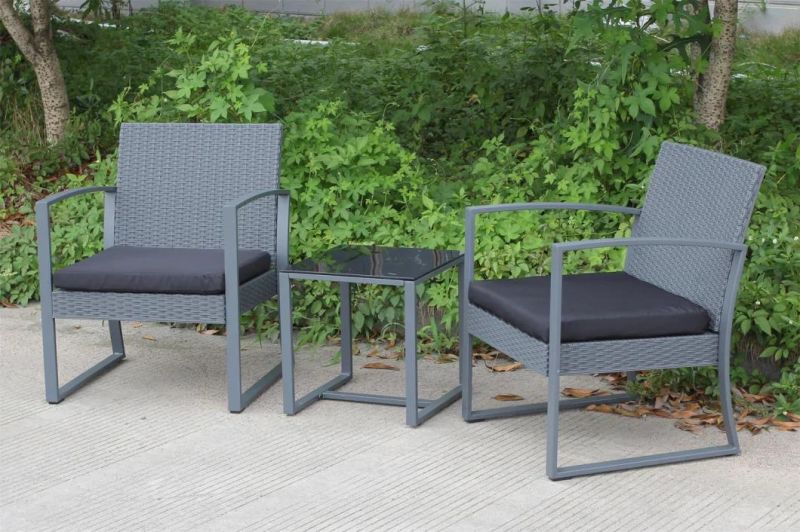 3 PCS Plastic-Steel Furniture Sofa Set PP Rattan Design