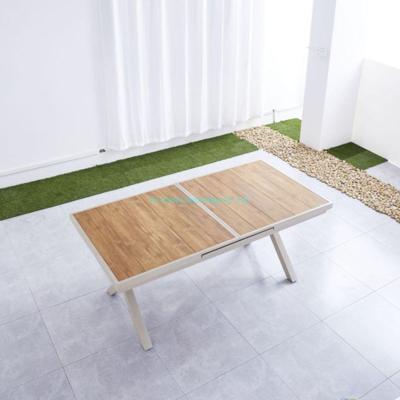 Fashionable X Legs Home Furniture Rectangle Table Extendable Table Top High Aluminum Garden Table