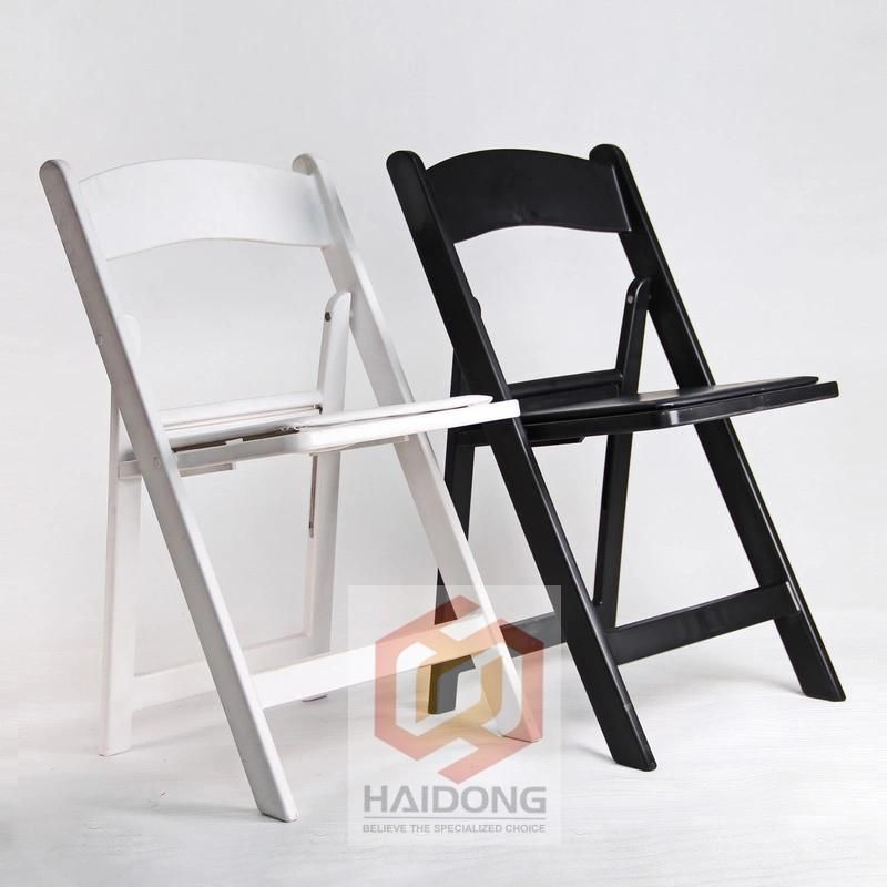 Black Resin Plastic Event Wedding Outdoor Folding Garden Chair