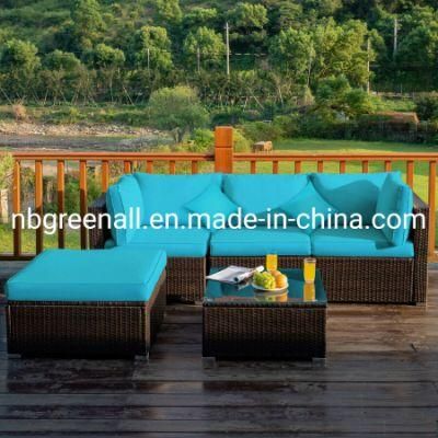 Hot Sale 5PCS Rattan Wicker Outdoor Garden Patio Living Room Sofa Furniture