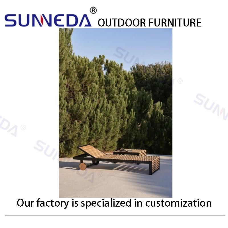 Leisure Open Space Aluminum Frame Bed Furniture with Waterproof Cushion