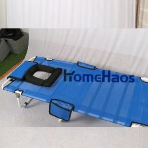 Foldable Sun Lounger Lightweight Portable Garden Recliner Outdoor Bed