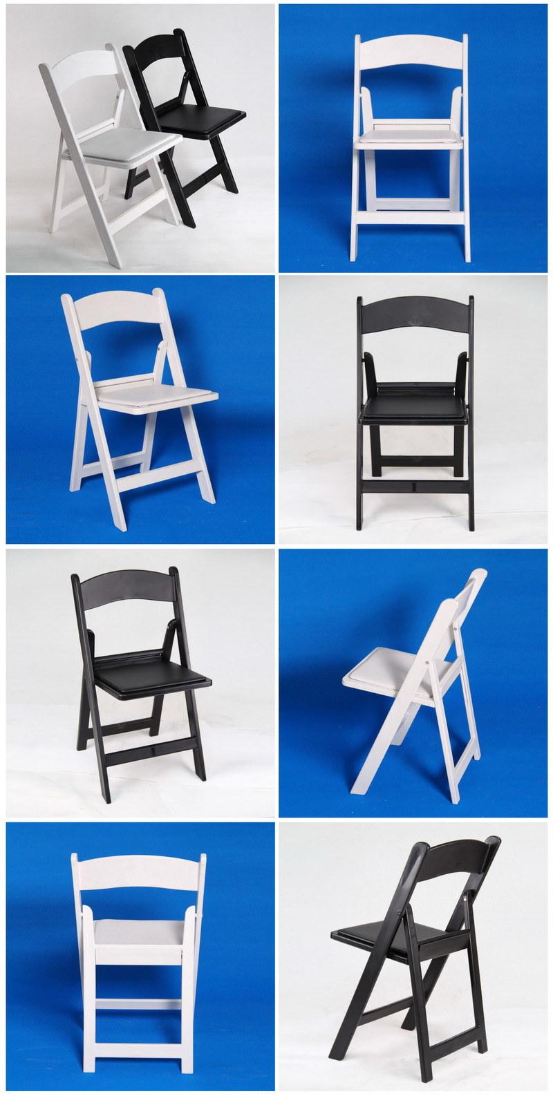 White Color Plastic Resin Folding Hotel Party Wedding Chairs