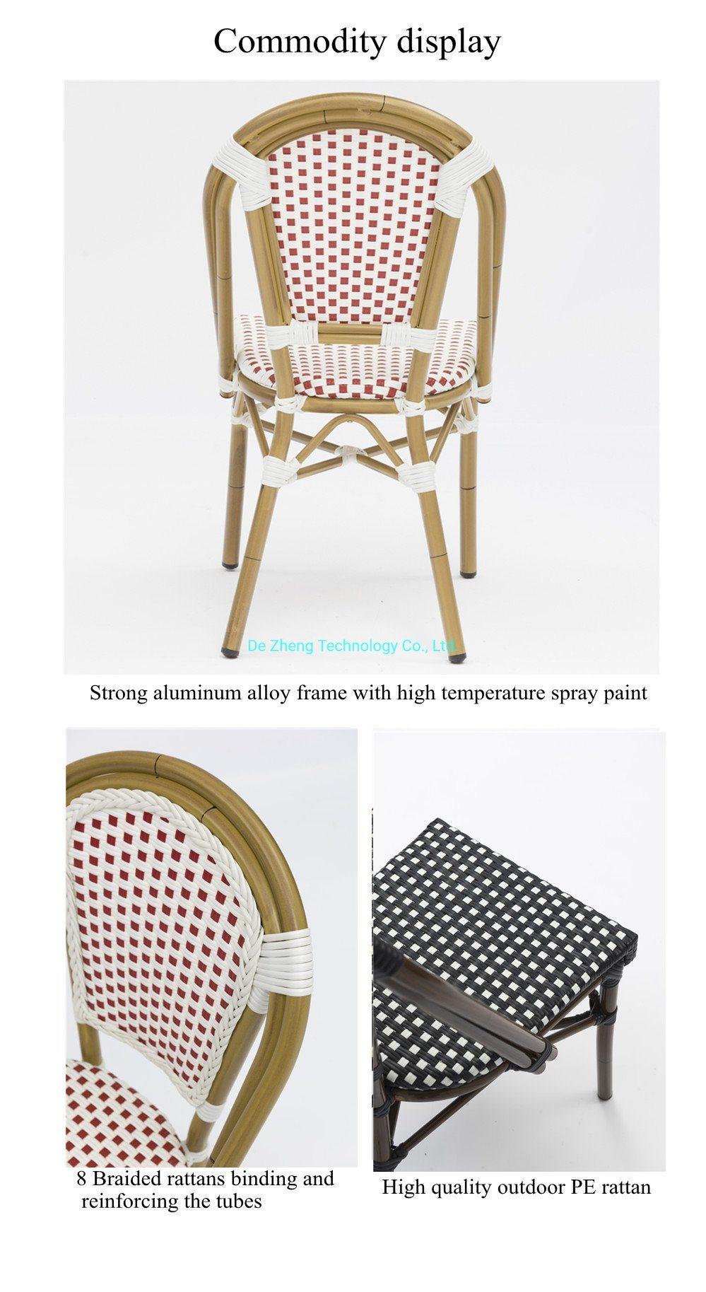 Manufacturer Wholesale Rattan Wicker Furniture Supplier with Aluminum Leisure Chairs for Garden Patio Bistro Party