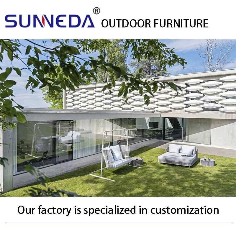 Sunneda Modern Outdoor Patio Chaise Lounge with Waterproof Seat and Back Cushion