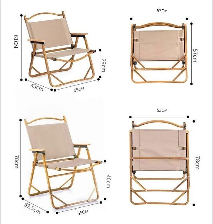 Willestoutdoor Beech Folding Chair Camping Beach Solid Wood Butterfly Chair Mountain Camping Leisure Chair