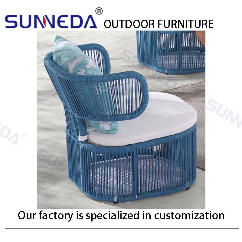 Leisure Garden Furniture Aluminum Patio Single Sofa Chair for Outdoor