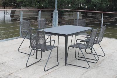 Room Outdoor OEM Customized Foshan Black Patio Balcony Dining Set