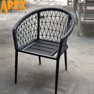 Factory Price Wholesale High Quality Aluminum Frame Braided Rope Chair