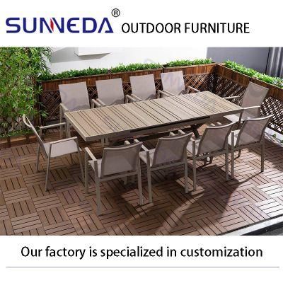 Garden Furniture 10 Seats Rectangle Table Handcrafted Wooden Outdoor Teak Dining Set