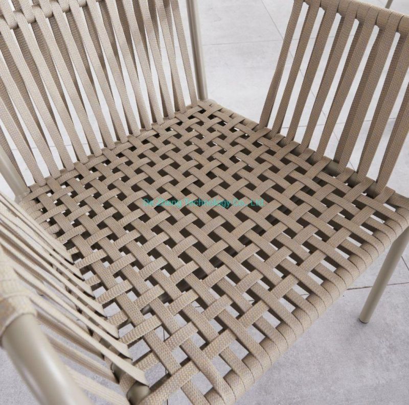 New Design Rope Chair Cheap Foshan Best Wholesale Chair Wood and Rope Seat High Quality Garden Chair