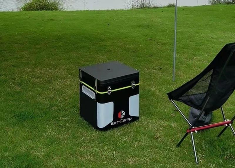 Ultra-Light Folding Camping Table with Gas Stoves