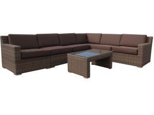 Garden Luxury Rattan Wicker Furniture Armrest Corner Lounge Sofa Set