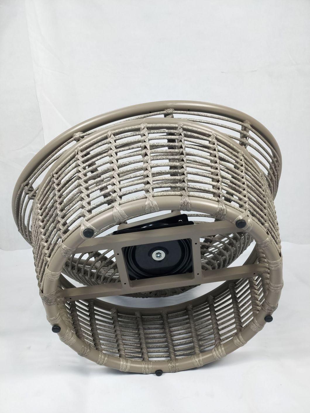 Wholesale Italian Style Modern Cast Aluminum Rattan Wicker High Back Single Sofa Chair