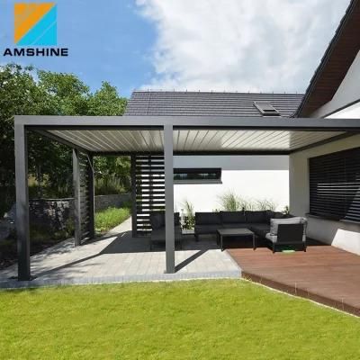 Customized Aluminum Motorized Water Proof Aluminum Roof Louver Roof Pergola