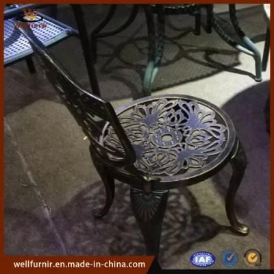 Well Furnir Aluminum Garden Patio Round Chair with Table