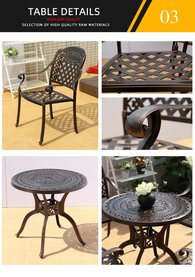 Garden Terrace Luxury Furniture Cast Aluminum Group Outdoor Furniture