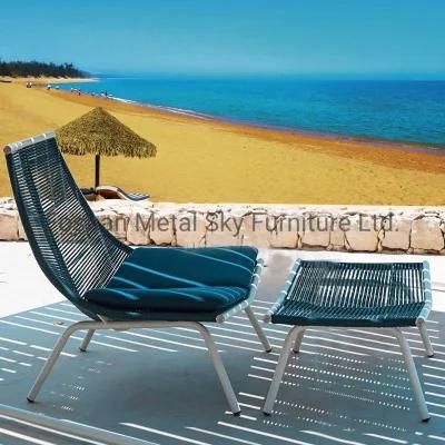 Outdoor Rope Metal Rattan Wicker Garden Hotel Restaurant Villa Chair