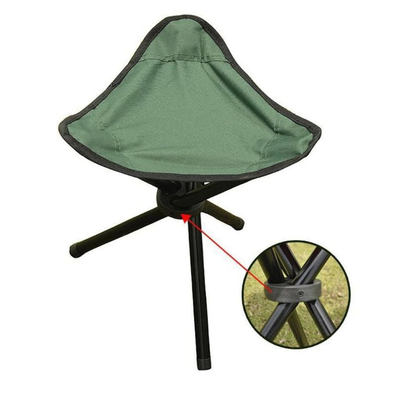 Hot Sell Simple Folding Tripod Stool Chair with Back