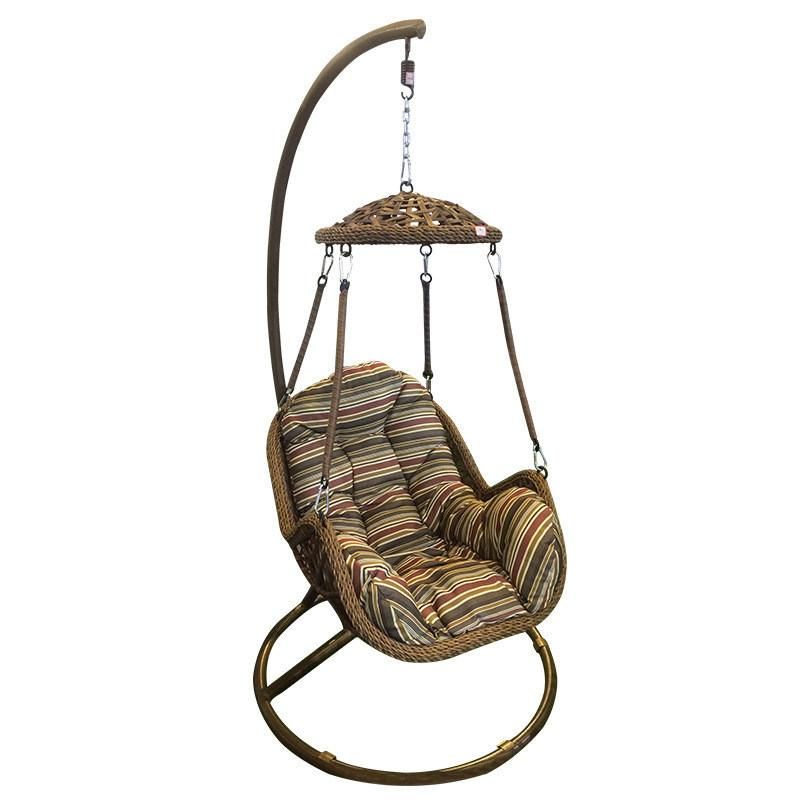 Outdoor Patio Rattan Garden Egg Shaped Wicker Hanging Swing Chairc