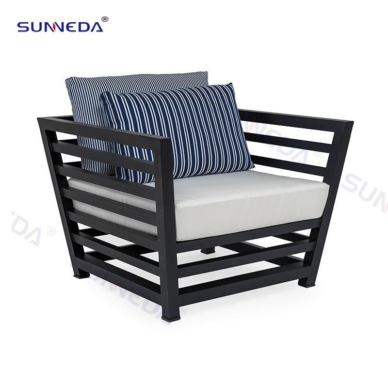 Modern Simple Style Aluminum Sofa Chair Outdoor Furniture