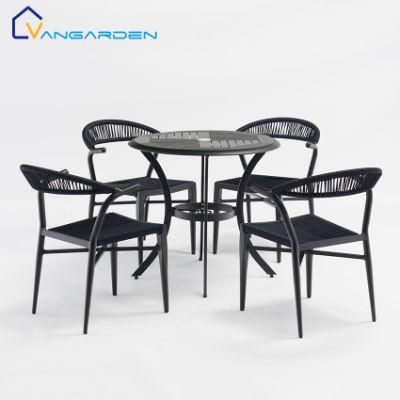Manufacturing Pull Rope Chairs Outdoor Set Patio Furniture