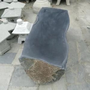 Garden Decor Outdoor Black Granite Basalt Bench