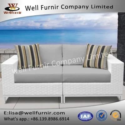 Well Furnir Wicker Sofa Seating Group with Cushions (WF-17009)