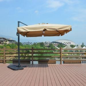 Newly Solar Powered LED Light Lighted Big Roma Parasol with Flap