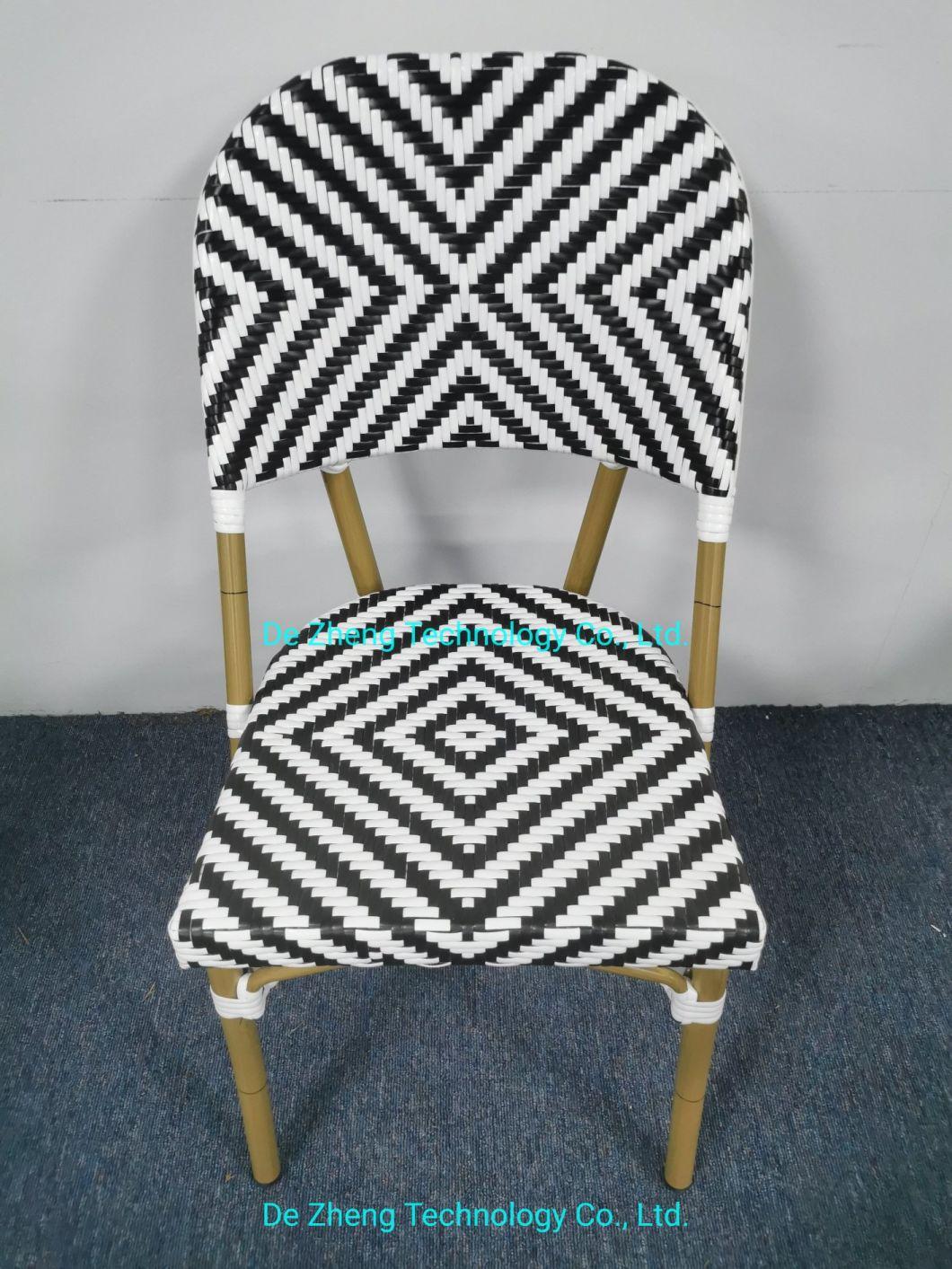 Garden Furniture Balcony Bistro Chair Restaurant PE Rattan Chair Outdoor Dining Chair