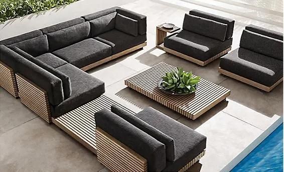 Modern Style Wooden Garden Outdoor Patio Outdoor Wooden Furniture Sofa Set