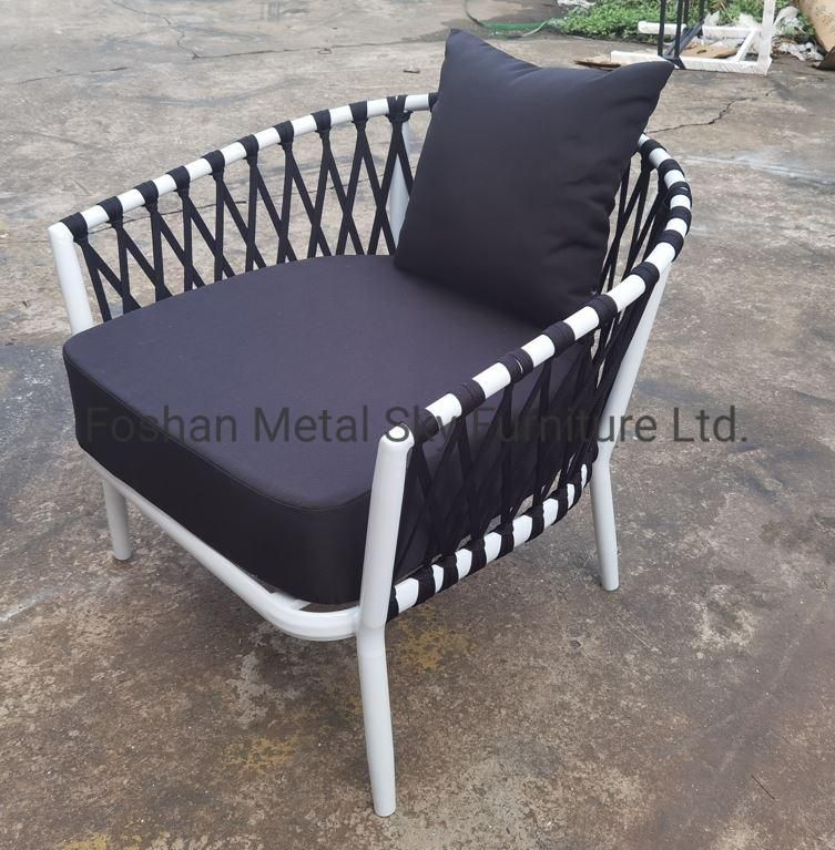 Outdoor Garden Hotel Restaurant Villa Aluminum Wicker Rope Rattan Sofa