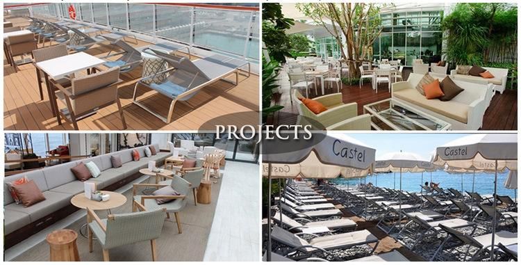 Stainless Steel Base Alumnium Outdoor Garden Corner Sofa Set Furniture