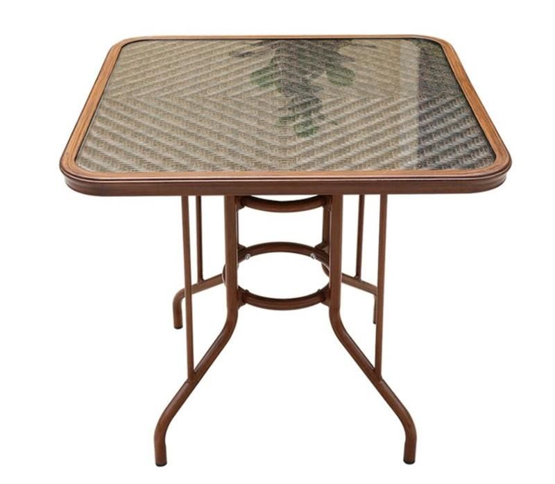 Hot Sales Restaurant Dining Table Aluminum Wicker Table