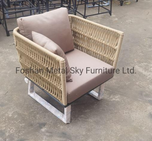 Outdoor Aluminum Garden Hotel Villa Patio Combination Rope Rattan Sofa