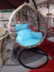 Dubai Hot Selling Hanging Basket Egg Swing Chair PE Rattan Wicker for Indoor or Outdoor Patio Garden Balcony